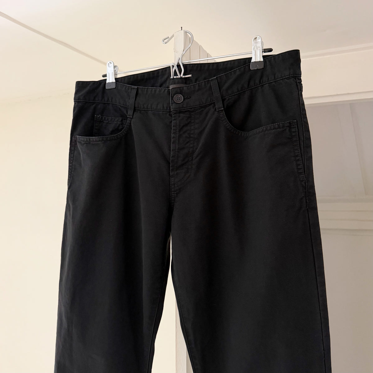 Saint Laurent D47 Straight Fit Low Waist Pants Size Mens 30 Black