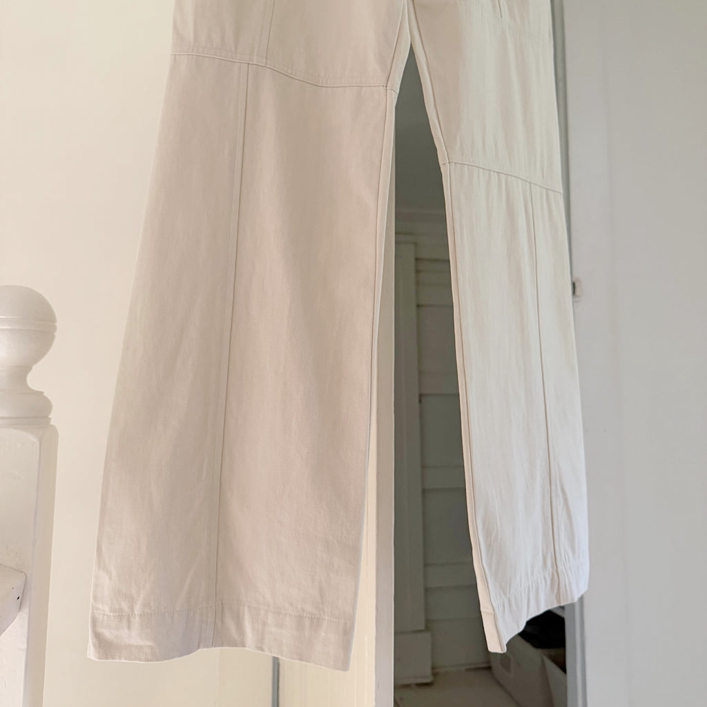 Artless Forever Paneled Straight Leg Cargo Pants in Cream Size S