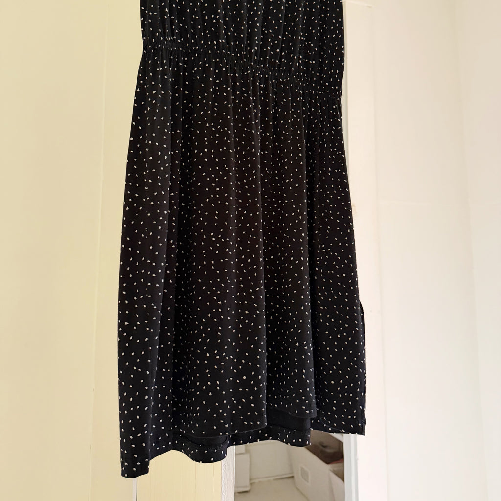 H&M Dot Print Blouson Waist Mini Dress Size XS