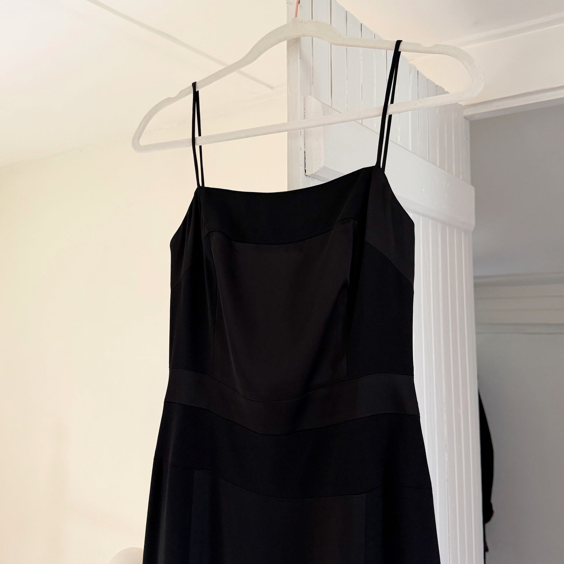 Emanuel Ungaro Vintage 90s Satin Panel Midi Dress Size 2/36