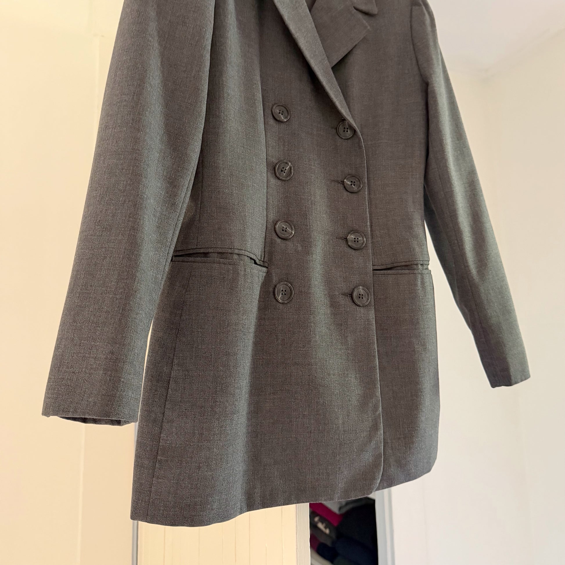 Hugo Buscati Milano Vintage 90s Wool Double Breasted Blazer Jacket Size 2