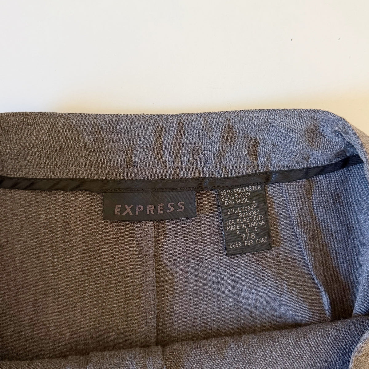 Express Vintage Y2K Wool Blend Maxi Pencil Skirt Size 7/8 Grey