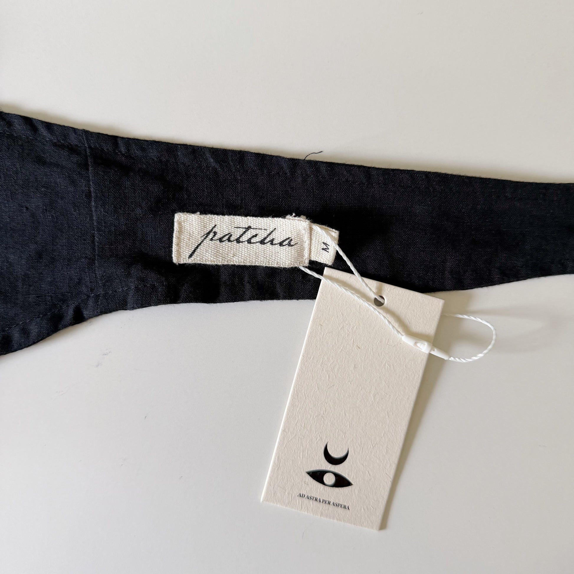 Patcha Bianca Linen Tie Back Halter Top NWT Size M