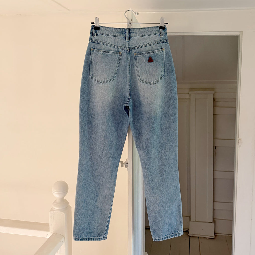 Abrand A ‘94 High Slim Distressed Straight Leg Jeans Wildlife Size AU 8/26