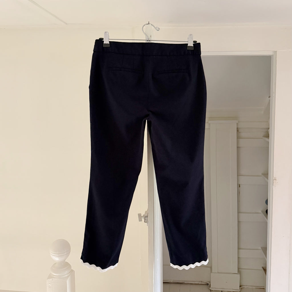 Talbots Slim Crop Capri Pants in Indigo Blue Size 2P