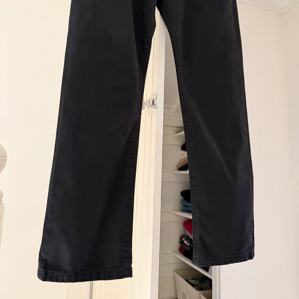 Saint Laurent D47 Straight Fit Low Waist Pants Size Mens 30 Black