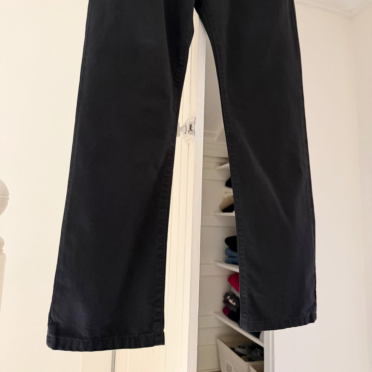 Saint Laurent D47 Straight Fit Low Waist Pants Size Mens 30 Black