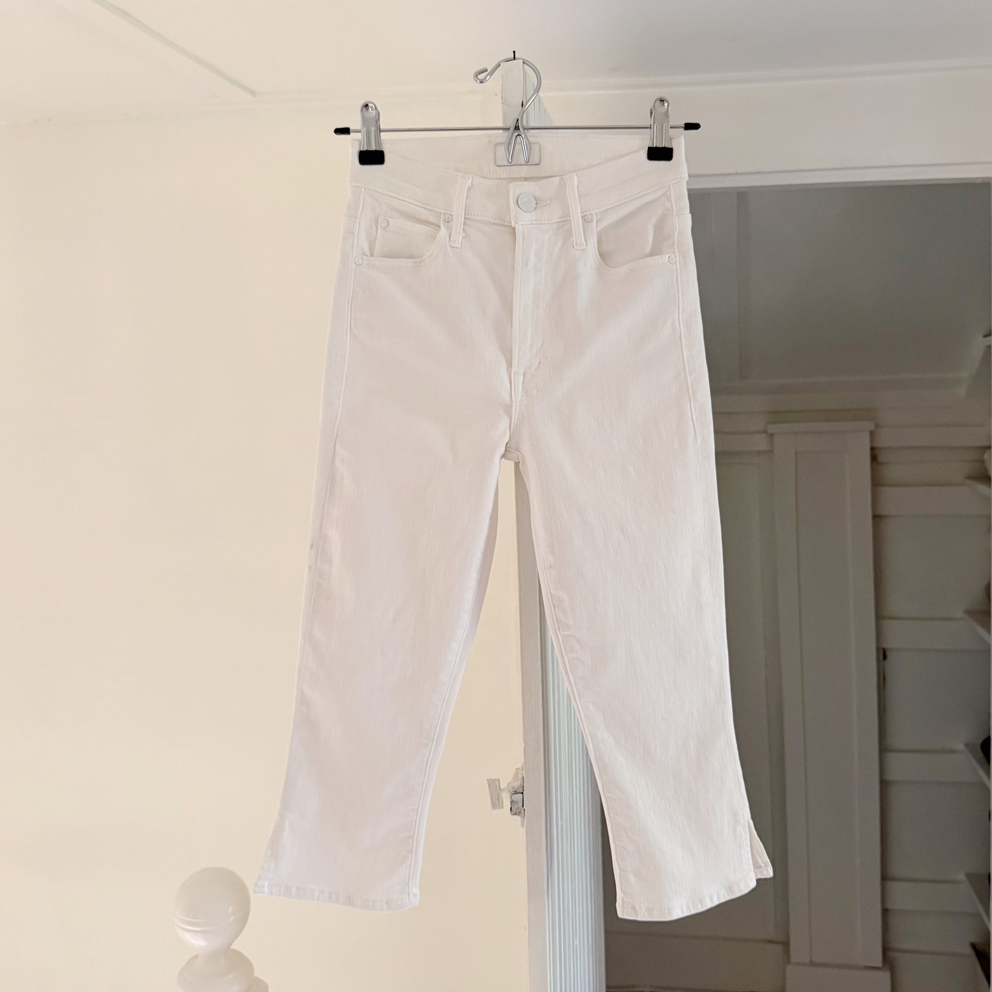 Mother The Stunner Zip Bunny Snip Capri Jeans Fairest Of Them All Size 24