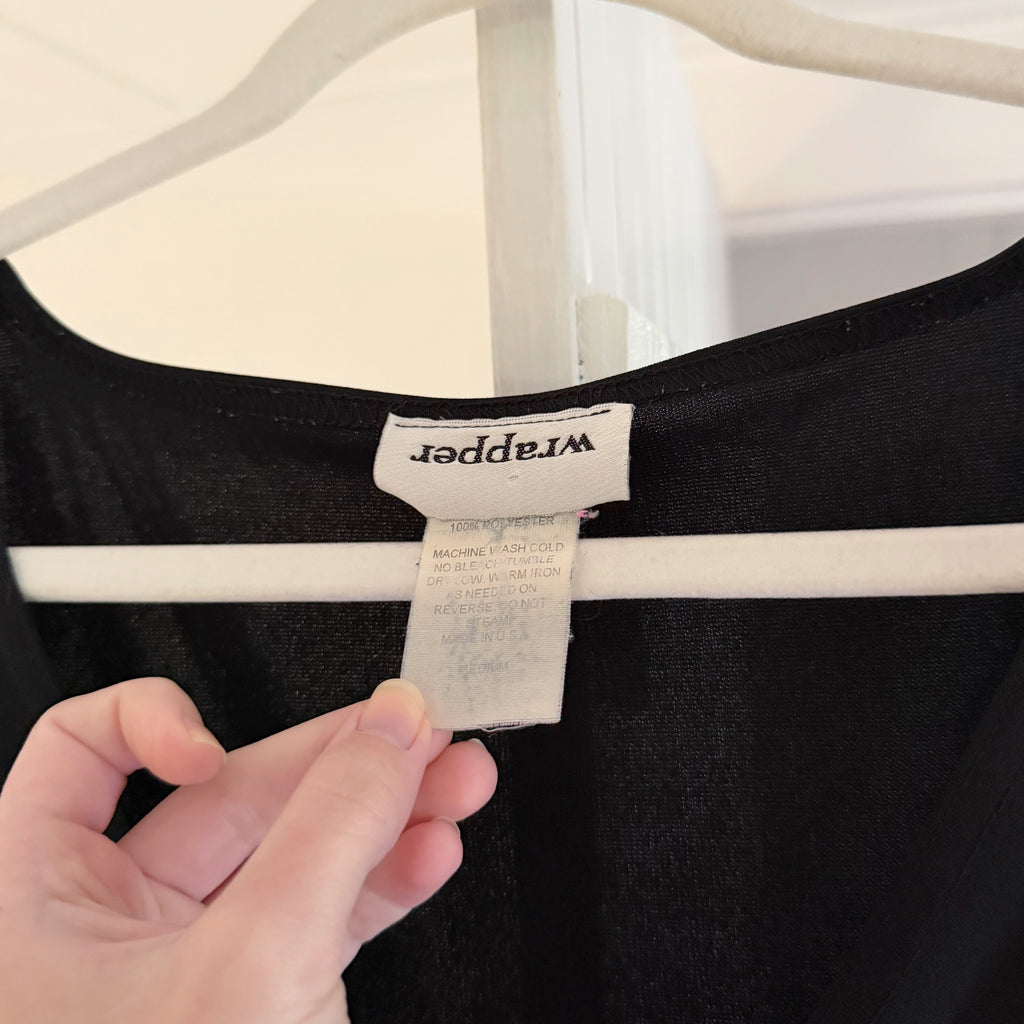 Wrapper Vintage Y2K Split Front Longline Vest Size M
