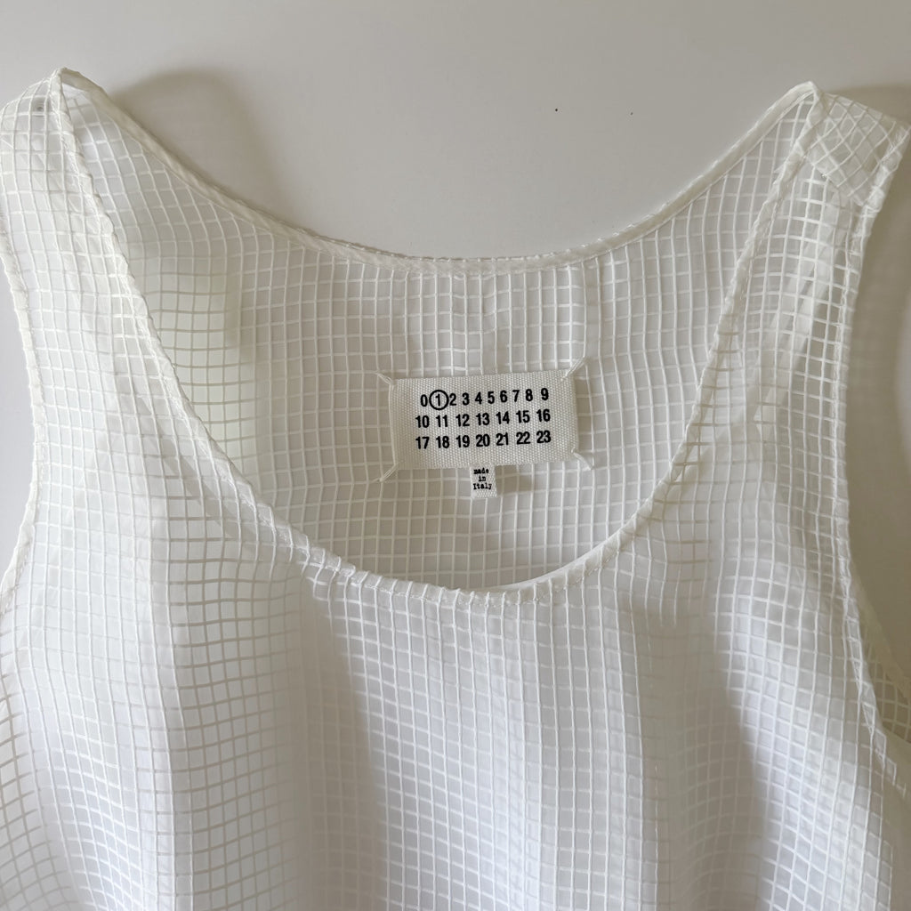 Maison Margiela SS 2020 Sheer Mesh Bias Cut Midi Dress Size 42