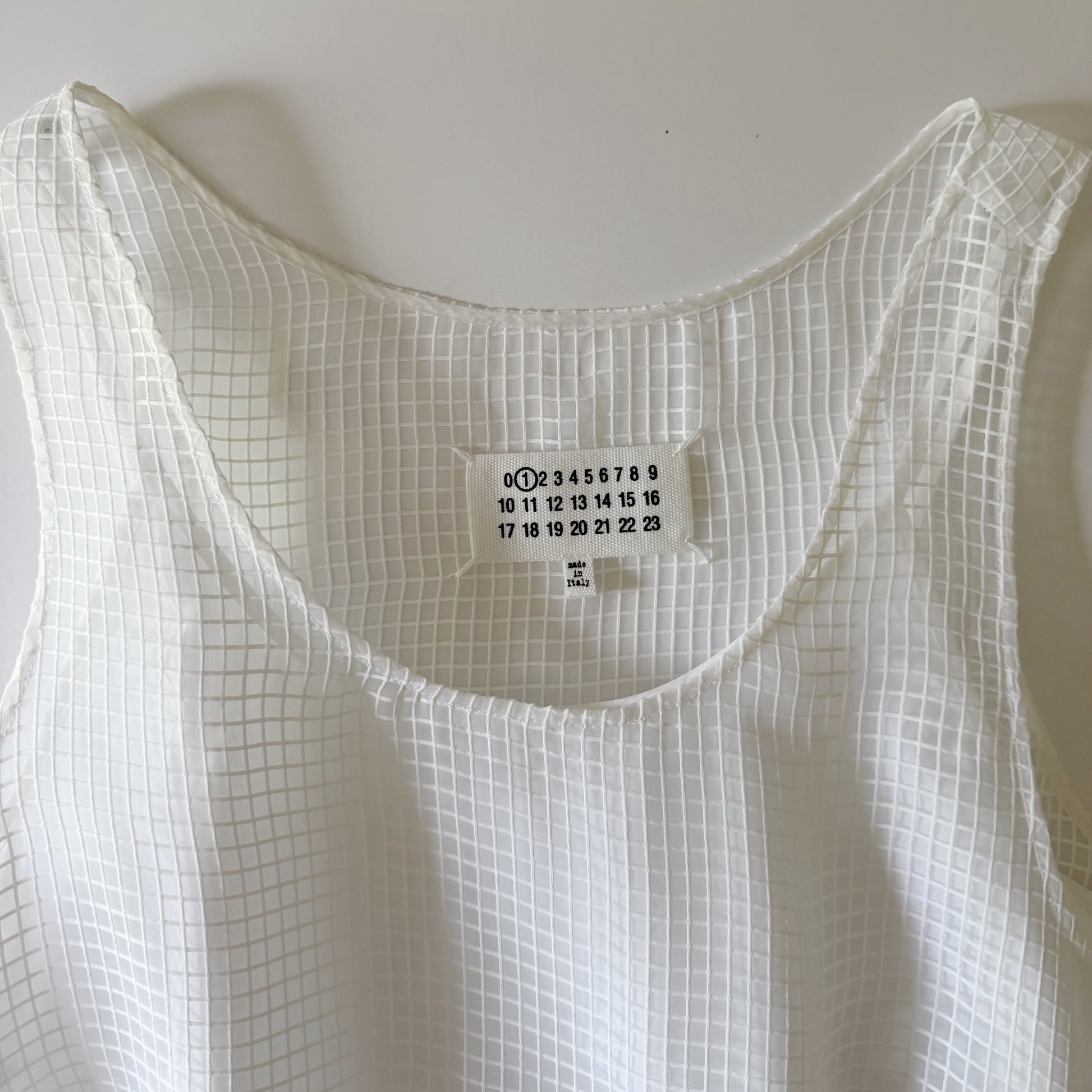 Maison Margiela SS 2020 Sheer Mesh Bias Cut Midi Dress Size 42