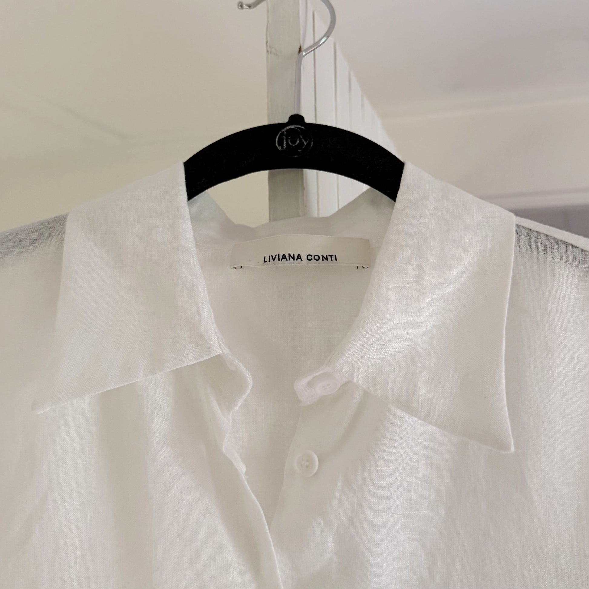 Liviana Conti Donna Linen Button Down Shirt Size 42