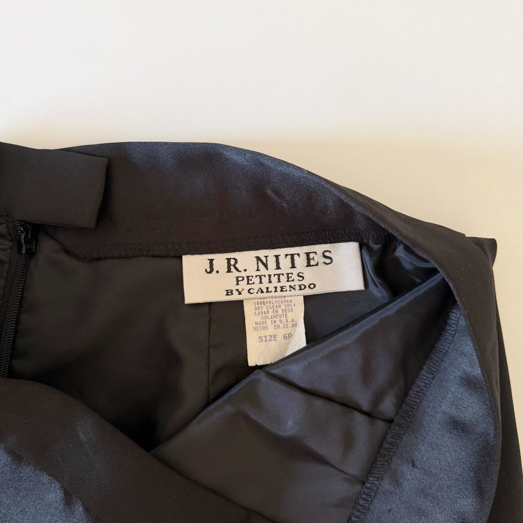 J.R. Nites by Caliendo Vintage 90s Satin Straight Maxi Skirt Size 6P