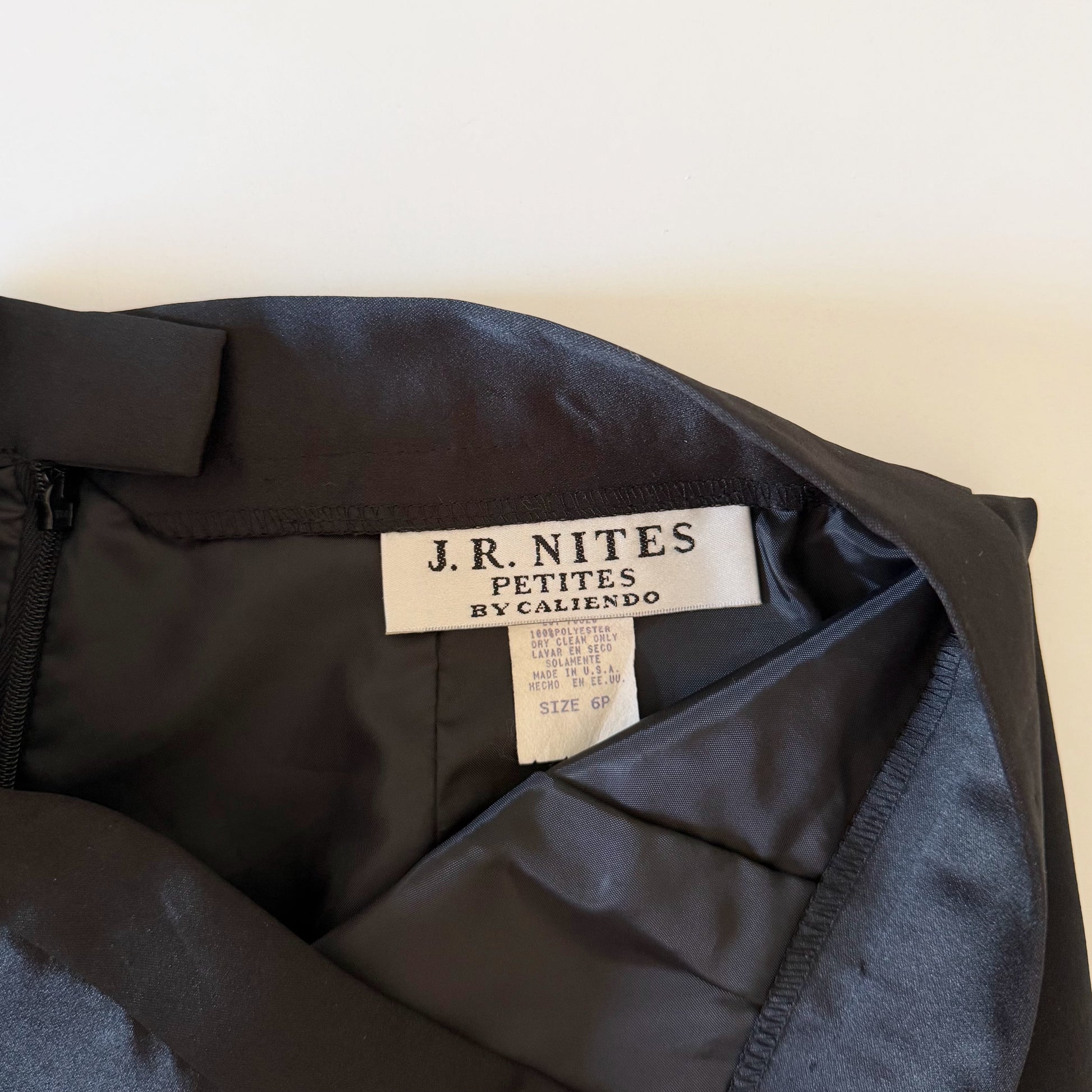 J.R. Nites by Caliendo Vintage 90s Satin Straight Maxi Skirt Size 6P