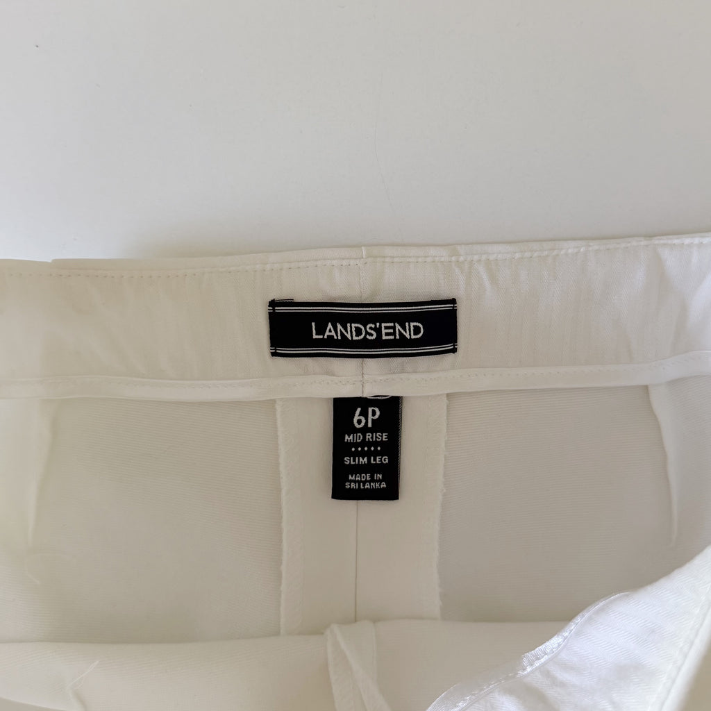 Lands' End Mid Rise Slim Leg Capri Pants Size 6P