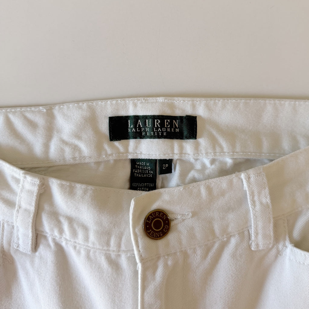 Lauren Ralph Lauren Vintage Y2K Denim Peddle Pusher Capri Pants Size 2P