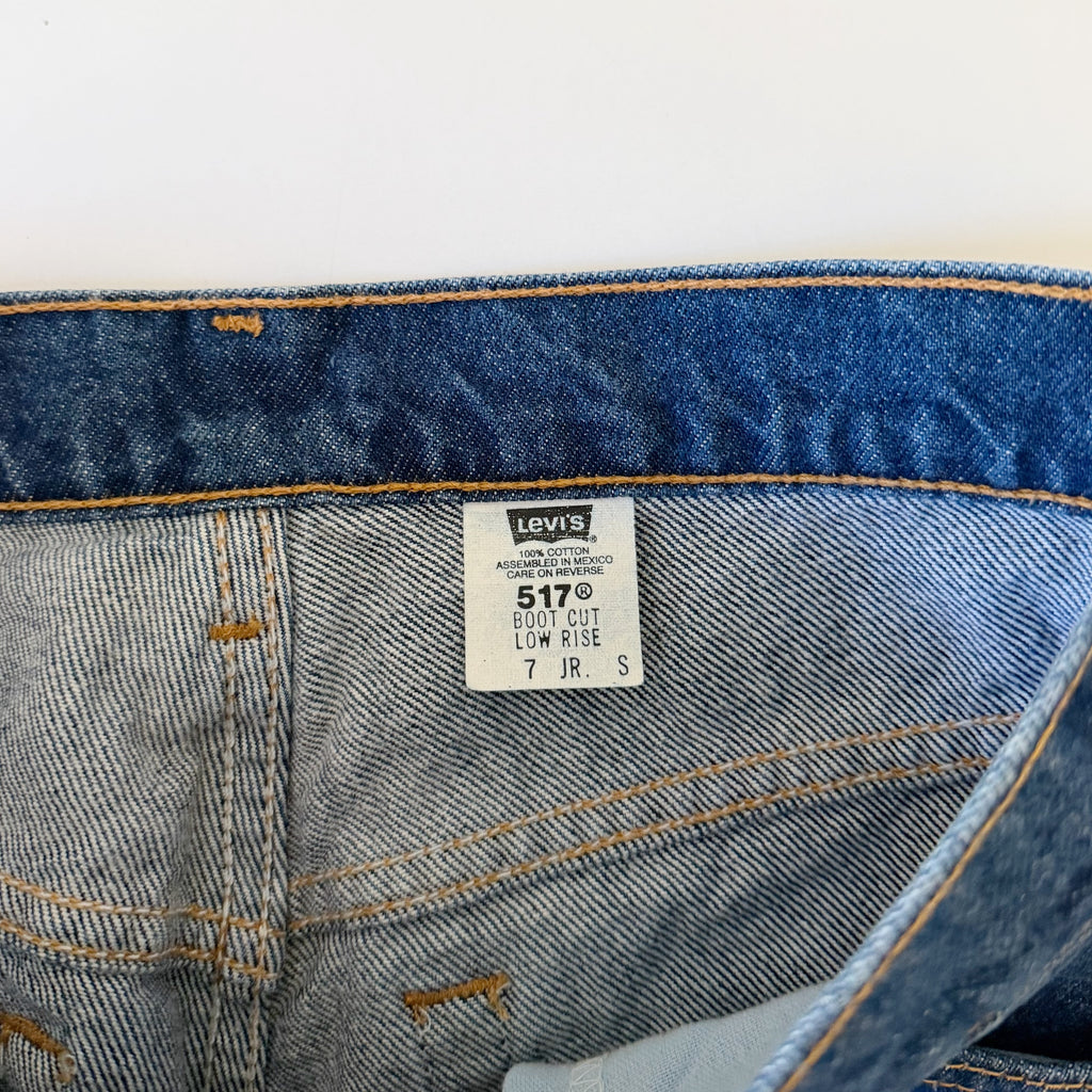 Levi's 517 Vintage '98 Boot Cut Low Rise Jeans Size 7 JR. S