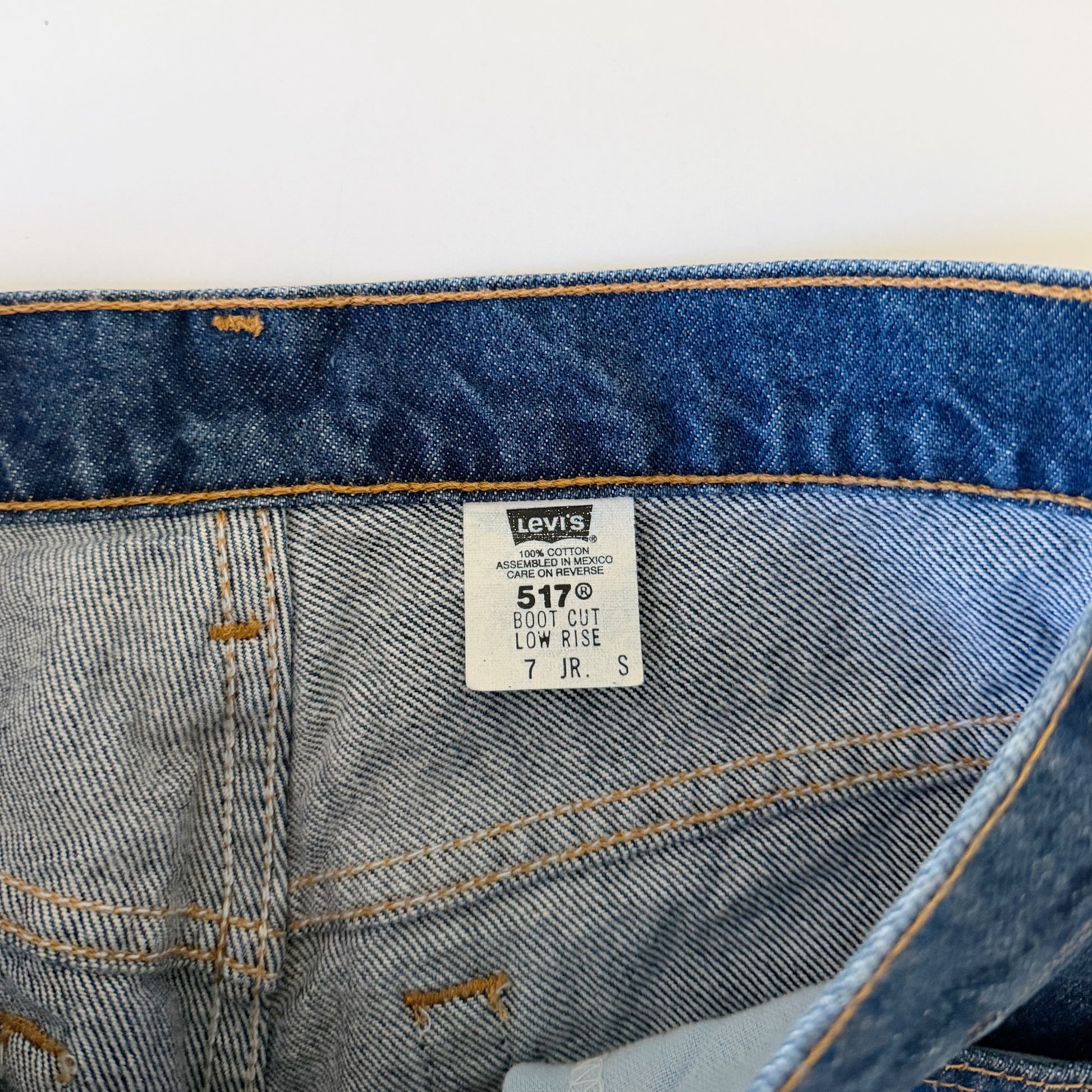 Levi's 517 Vintage '98 Boot Cut Low Rise Jeans Size 7 JR. S