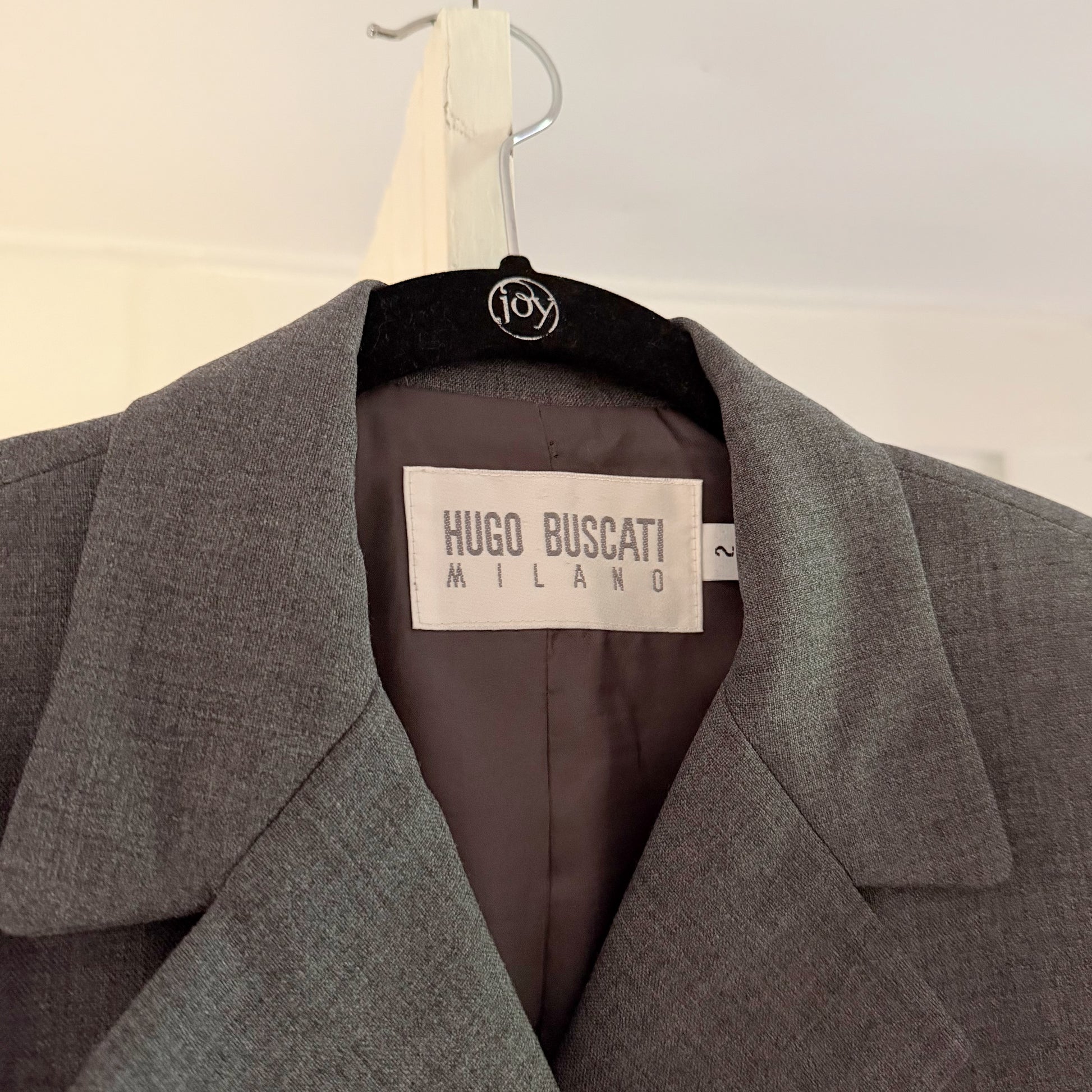 Hugo Buscati Milano Vintage 90s Wool Double Breasted Blazer Jacket Size 2