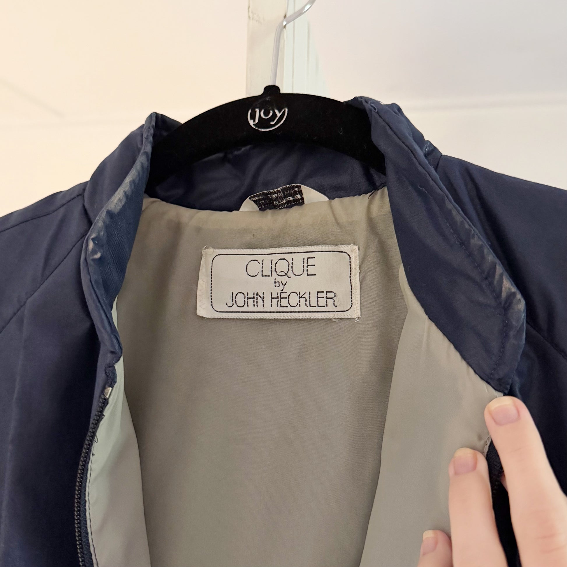 Clique by John Heckler Vintage 90s Stand Collar Track Jacket Size 5/6