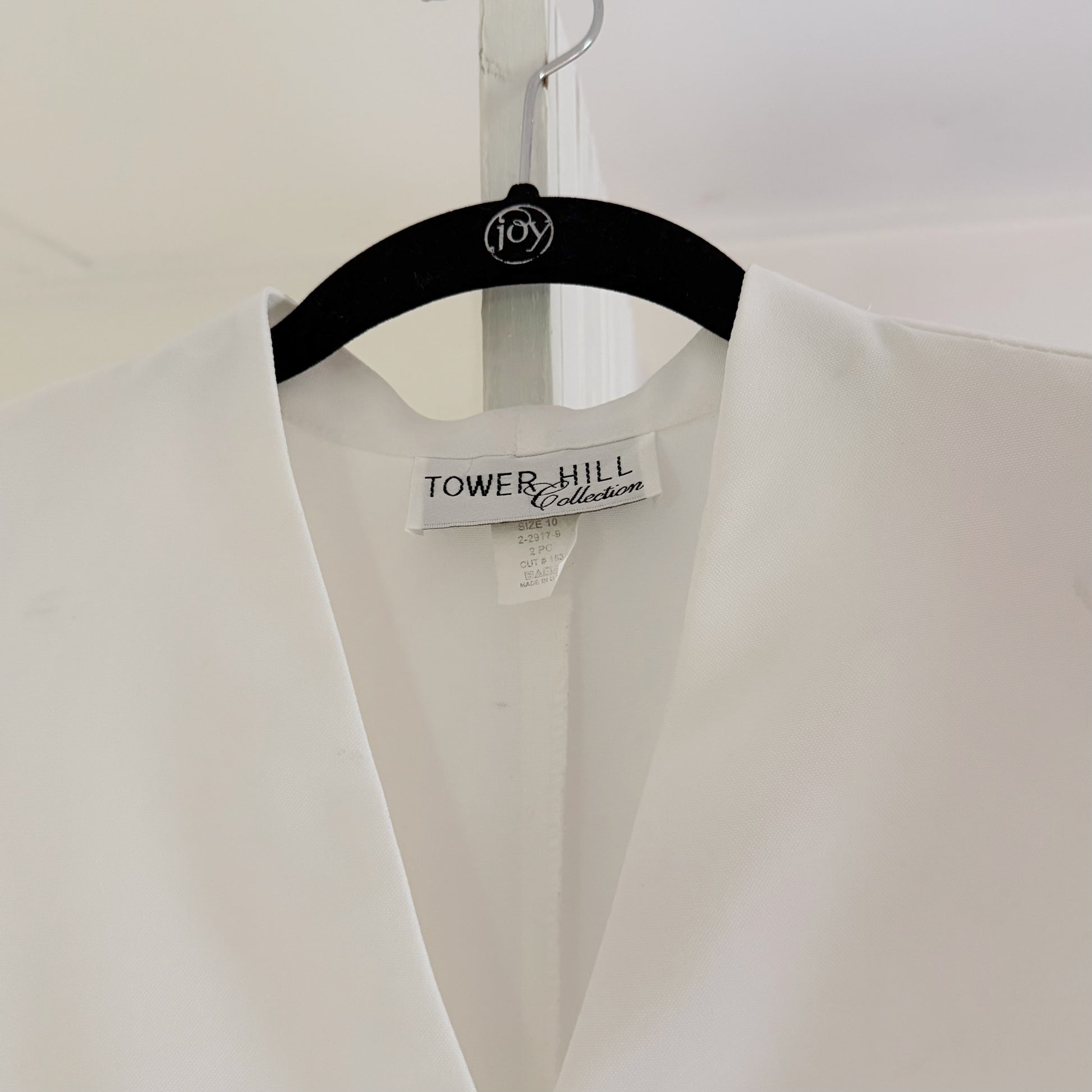 Tower Hill Collection Vintage 90s Short Sleeve Collarless Blazer Size 10