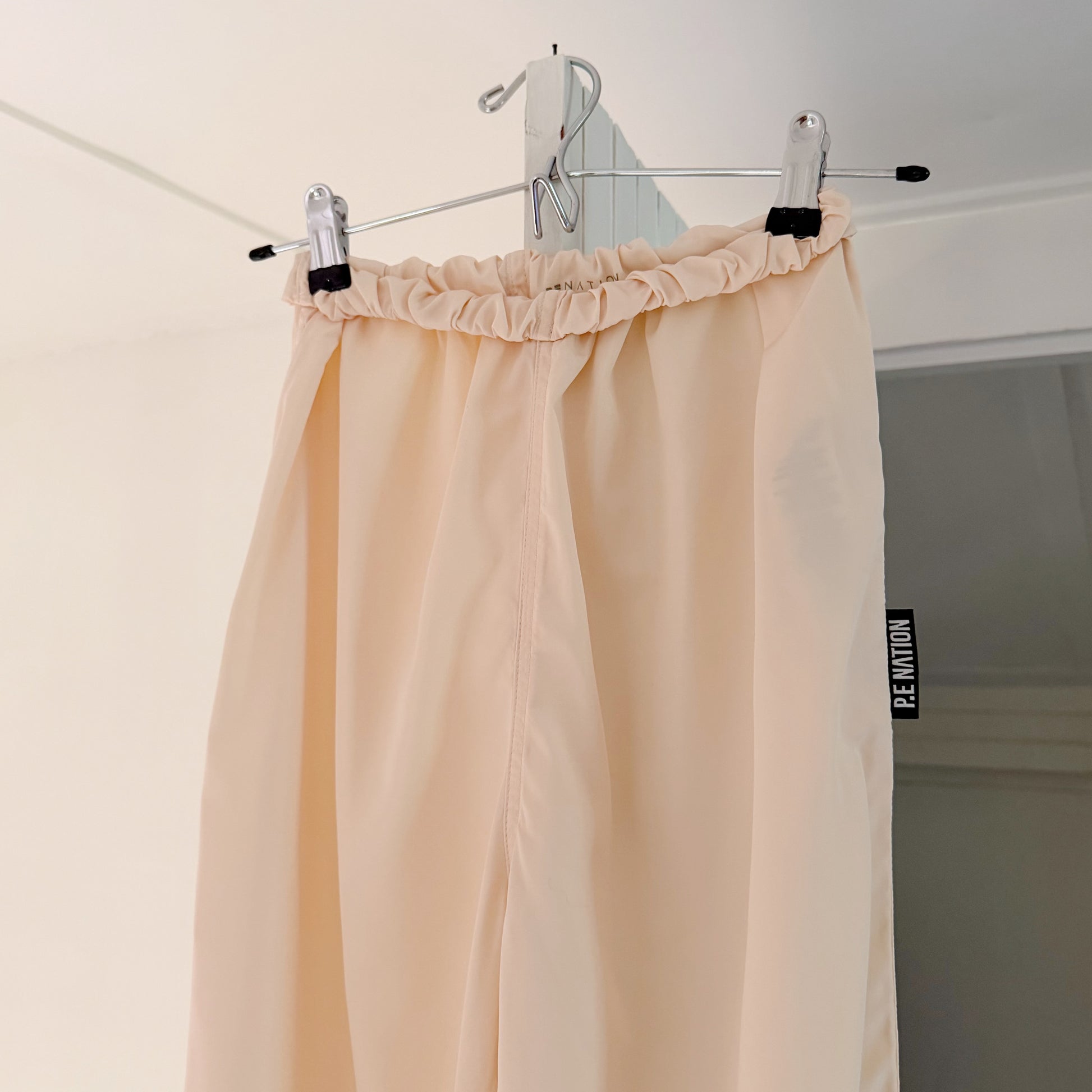 P.E Nation First Position Wide Leg Track Pants Pearled Ivory NWOT Size XS