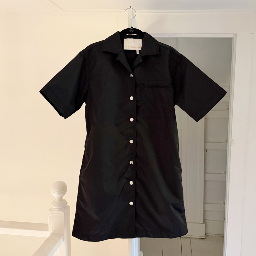 Remain Birger Christensen Storm Mini Shirt Dress in Black Size US 2