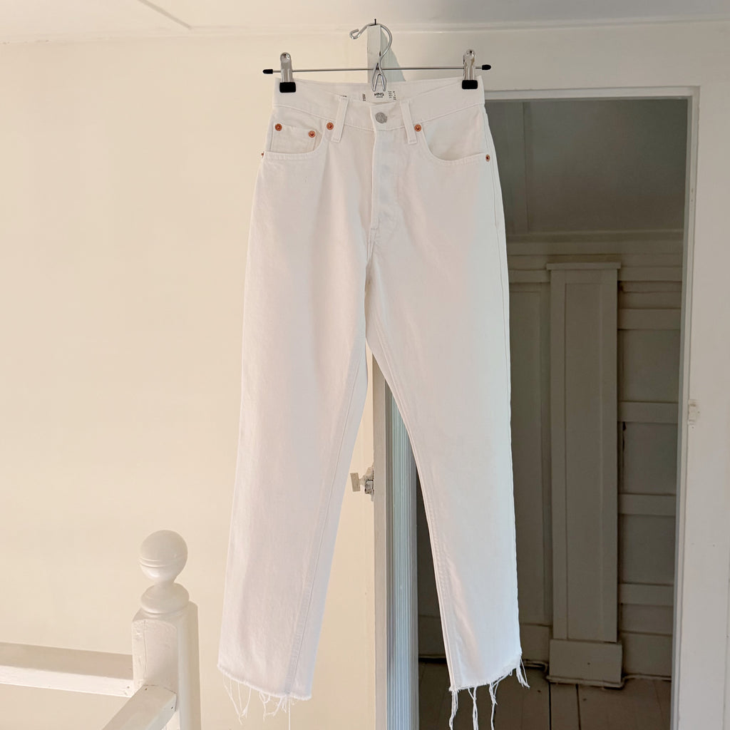 Mango Havana Cropped Straight Leg Jeans Size 1