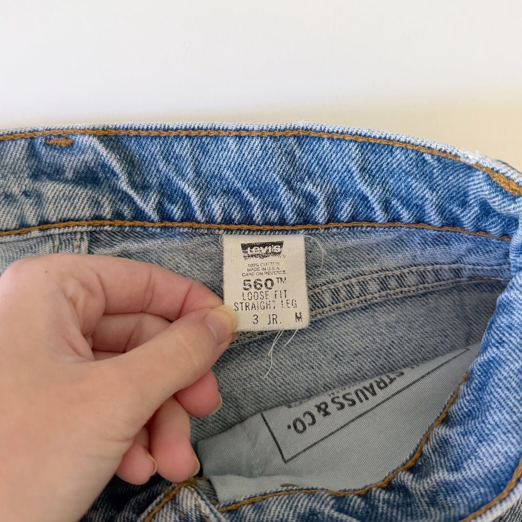 Levi's 560 Vintage '97 Loose Fit Straight Leg Jeans Size 3 JR. M