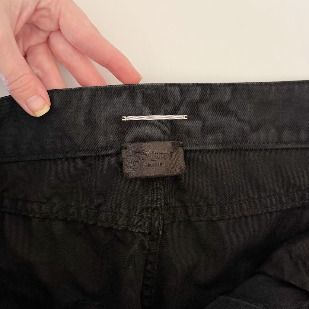 Saint Laurent D47 Straight Fit Low Waist Pants Size Mens 30 Black