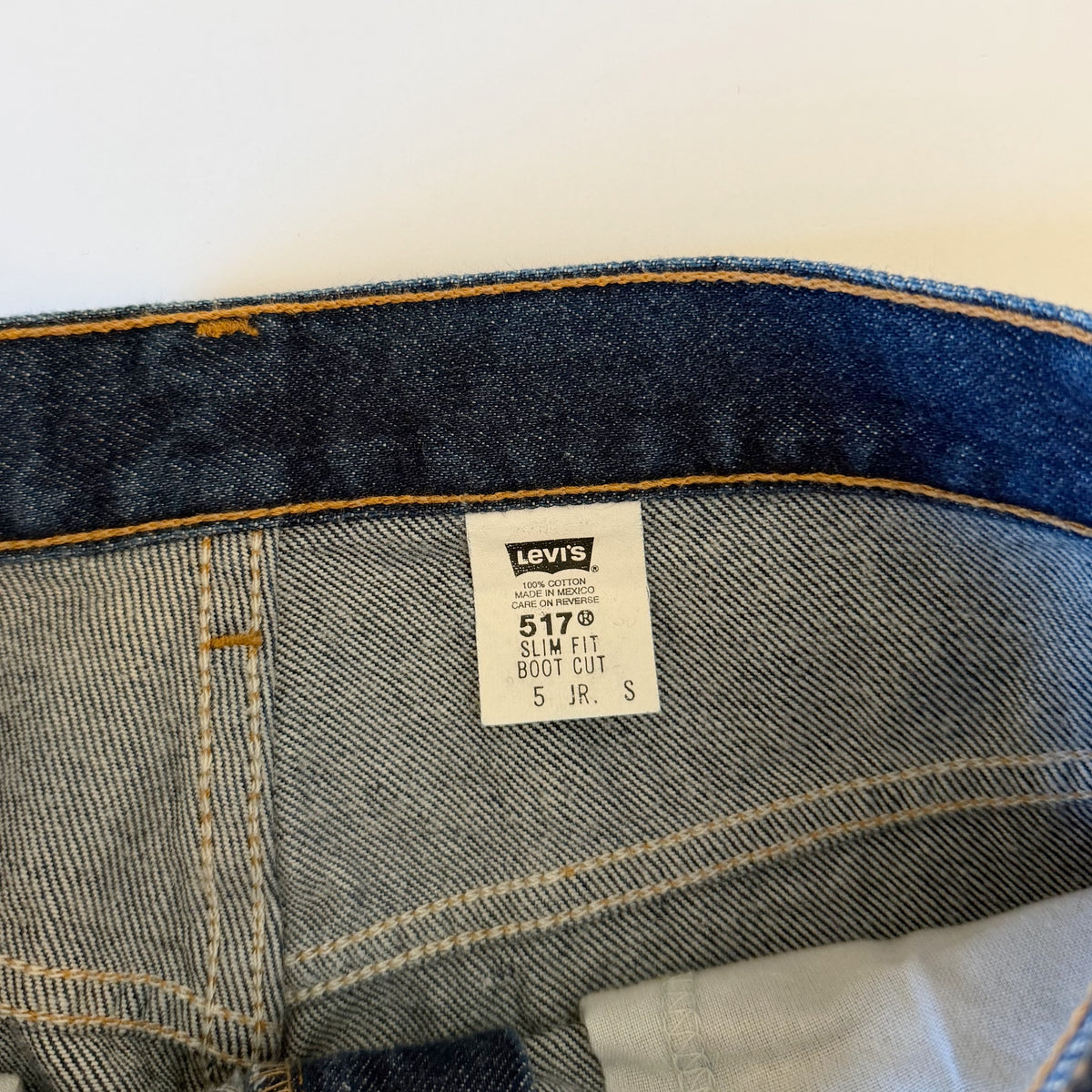 Levi's 517 Vintage '01 Slim Fit Boot Cut Jeans Size 5 JR. S Dark Wash