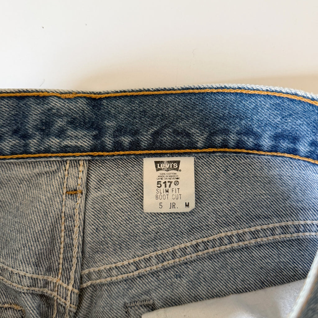 Levi's 517 Vintage '01 Slim Fit Boot Cut Jeans Size 5 JR. M Dark Wash