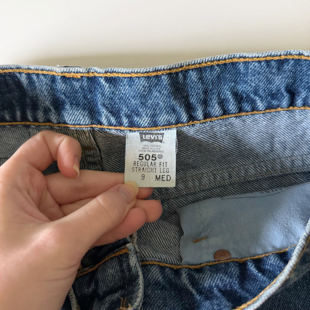 Levi's 505 Vintage '95 Regular Fit Straight Leg Jeans Size 9 MED