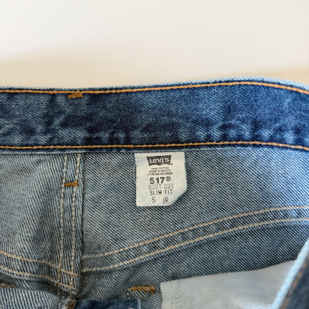 Levi's 517 Vintage '01 Boot Cut Slim Fit Jeans Size 5 JR. L