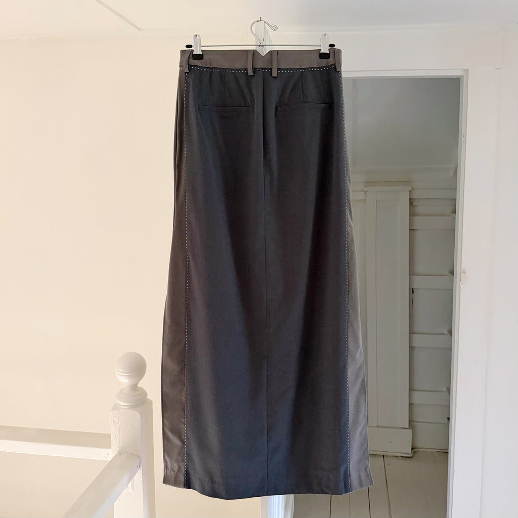 Remain Birger Christensen Two Color Maxi Skirt in Castlerock Combo Size M