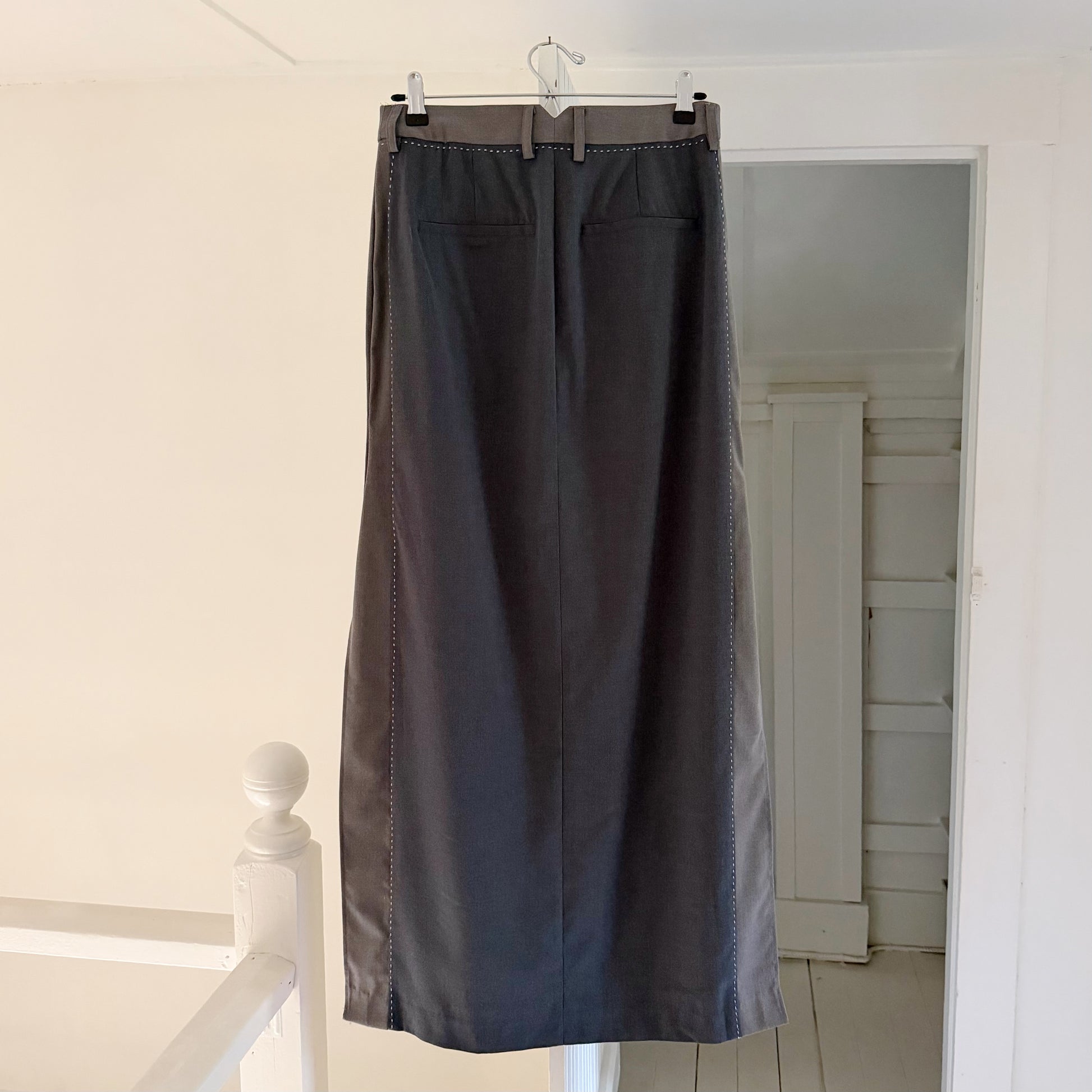 Remain Birger Christensen Two Color Maxi Skirt in Castlerock Combo Size M