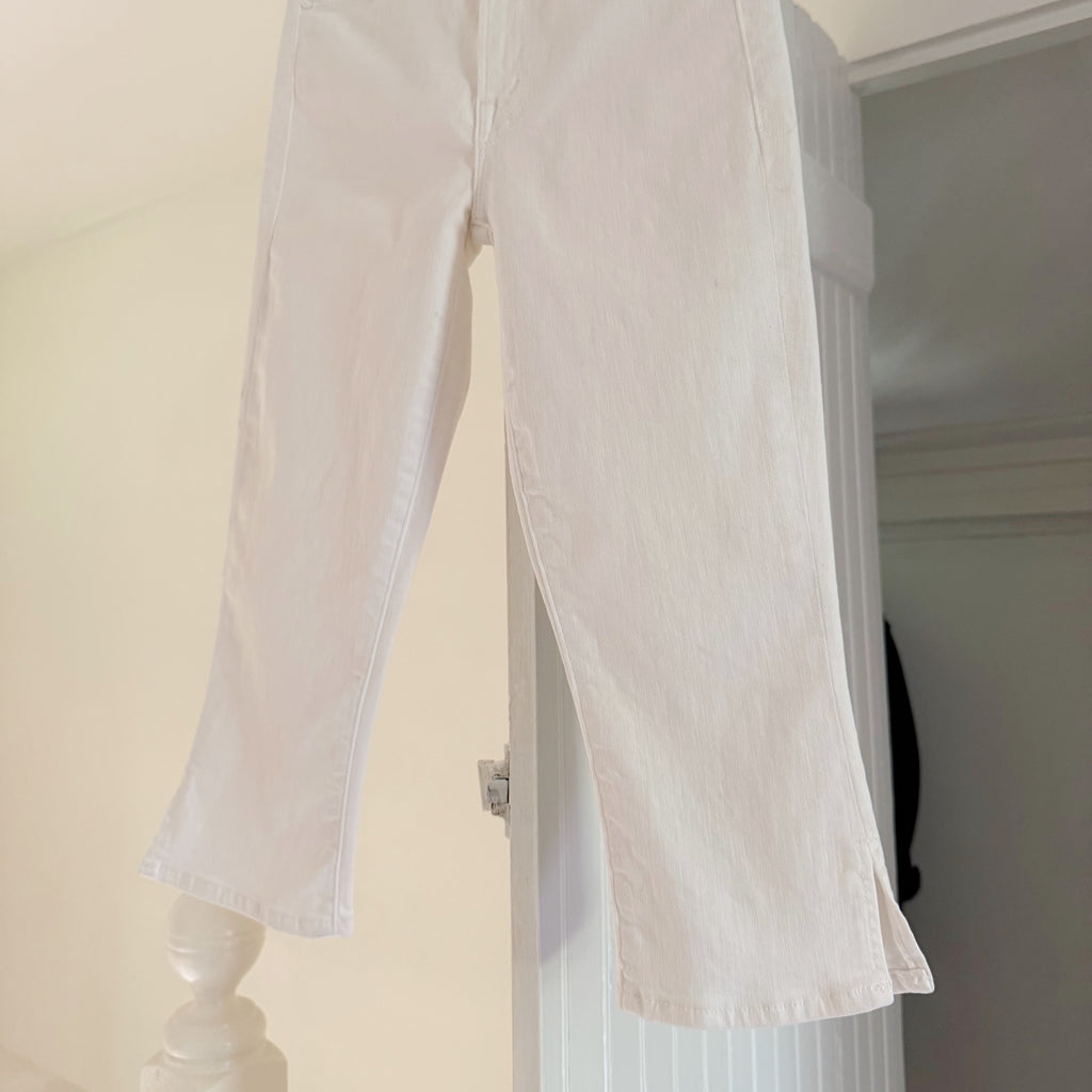 Mother The Stunner Zip Bunny Snip Capri Jeans Fairest Of Them All Size 24