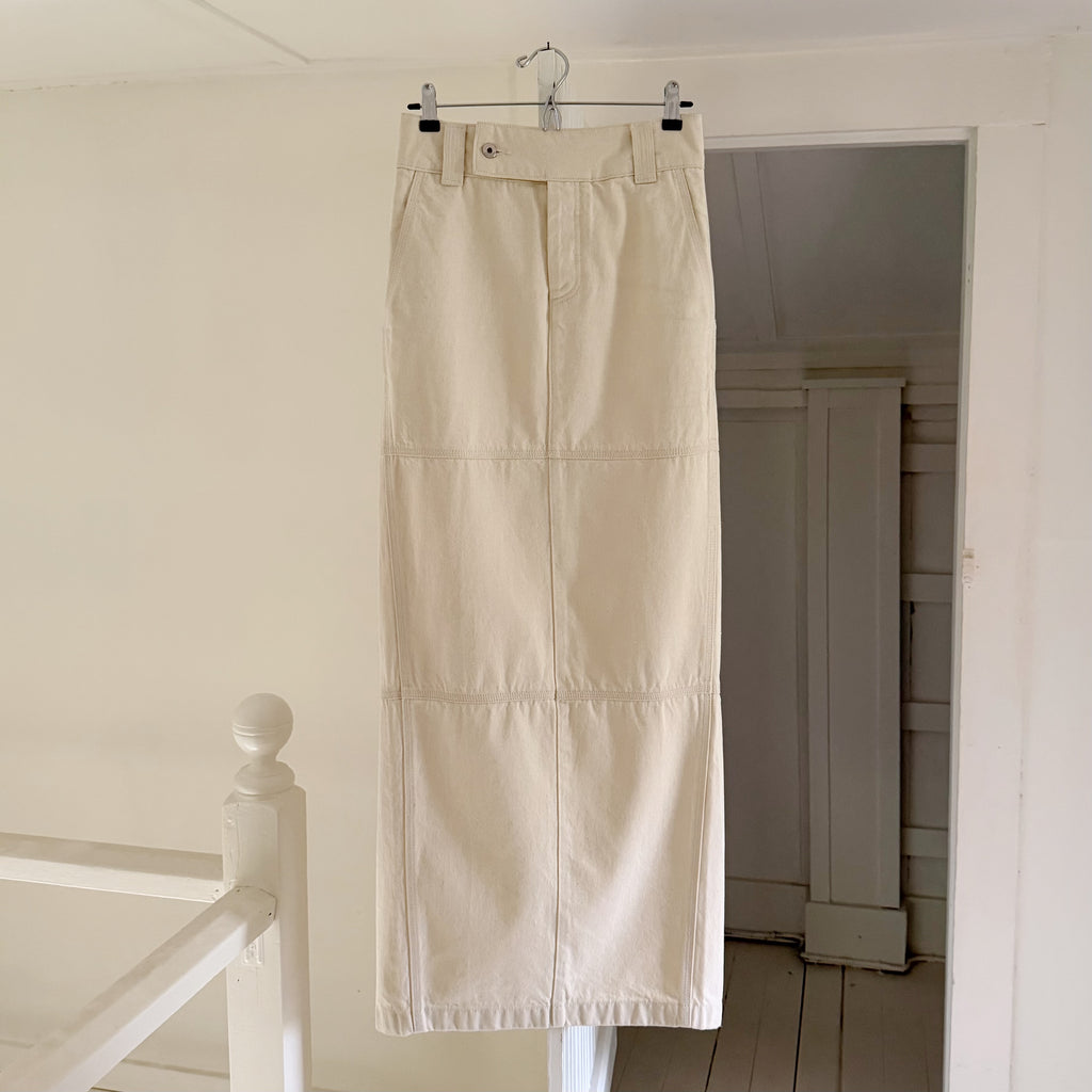Helsa Canvas Maxi Skirt in Ecru Size XS