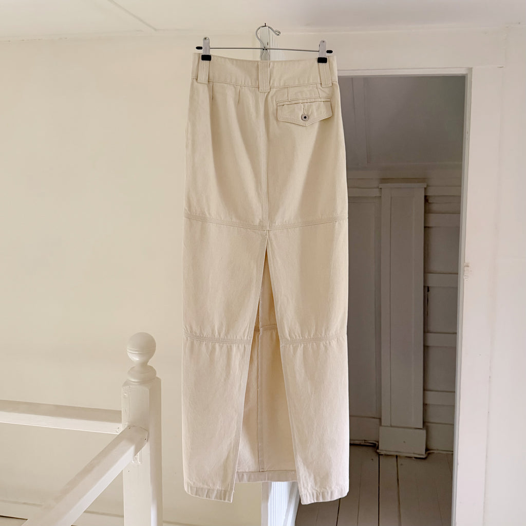 Helsa Canvas Maxi Skirt in Ecru Size XS