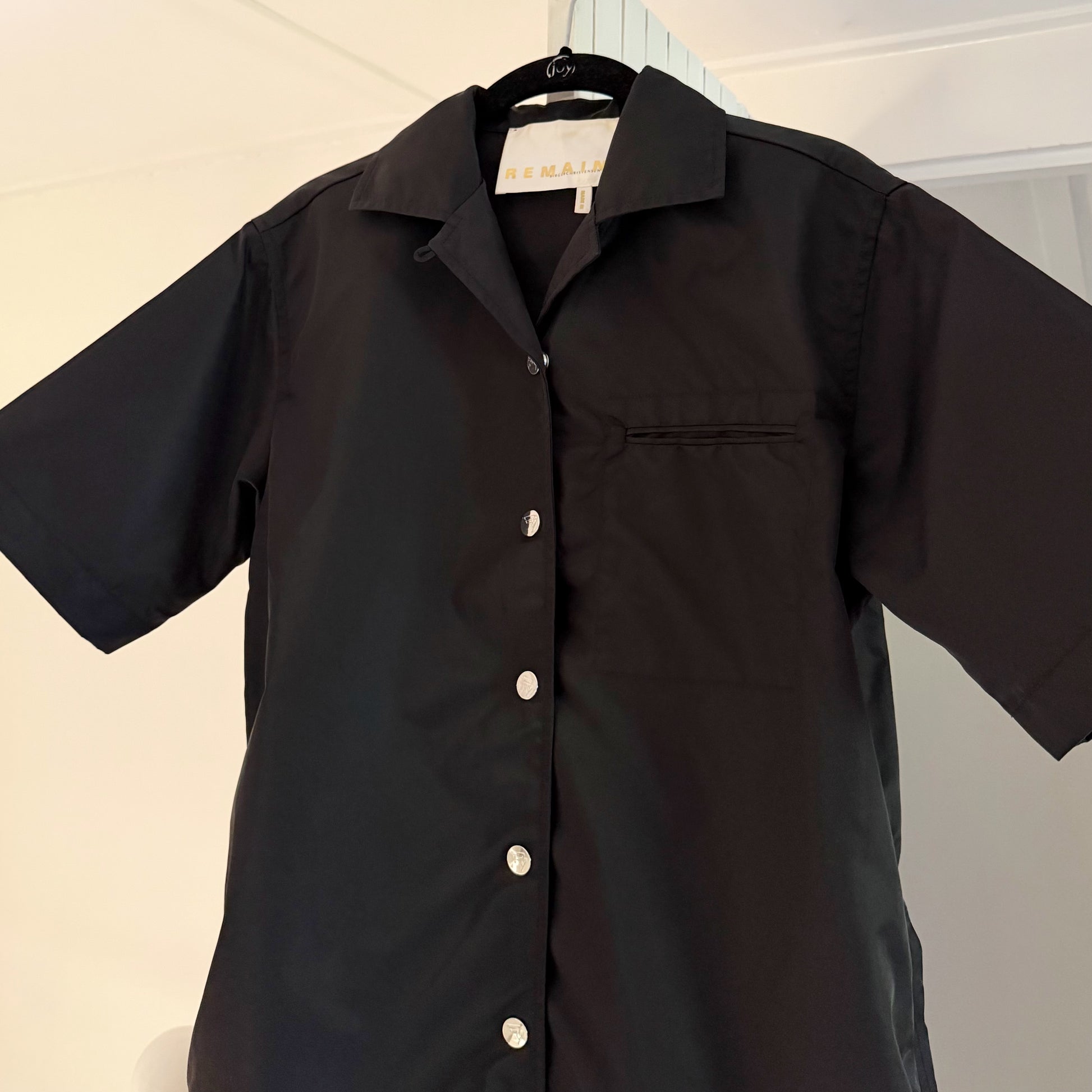 Remain Birger Christensen Storm Mini Shirt Dress in Black Size US 2