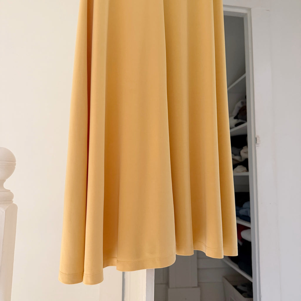 Toteme Fluid Jersey Midi Skirt in Cornsilk Size S
