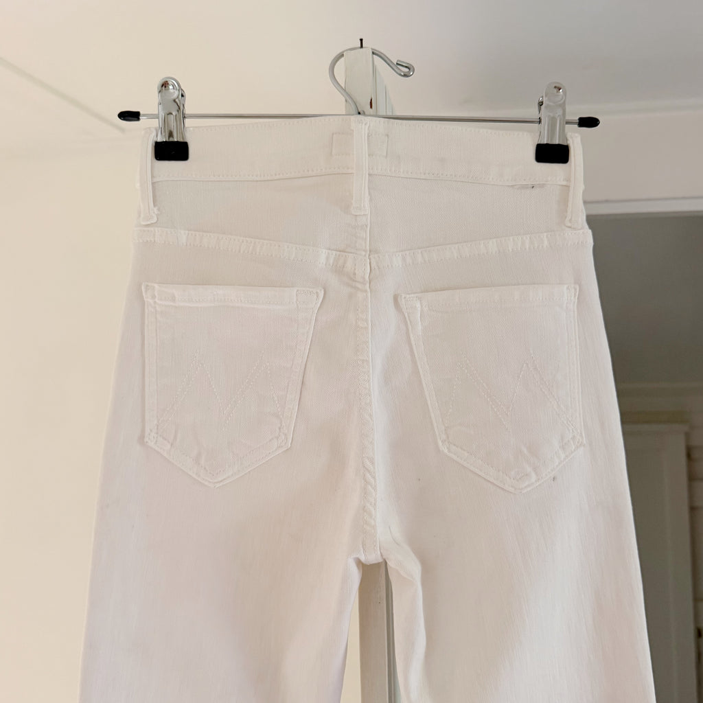 Mother The Stunner Zip Bunny Snip Capri Jeans Fairest Of Them All Size 24