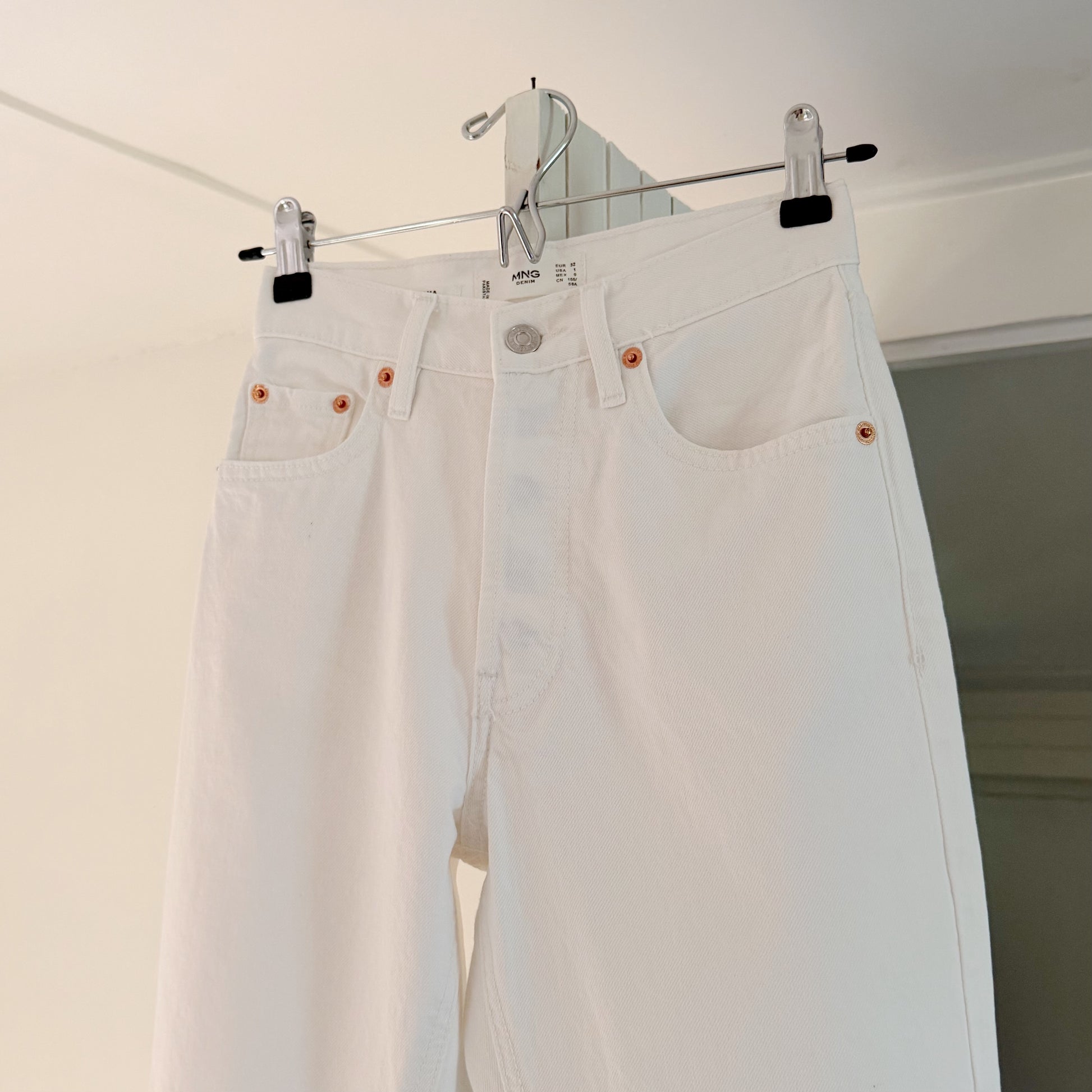 Mango Havana Cropped Straight Leg Jeans Size 1