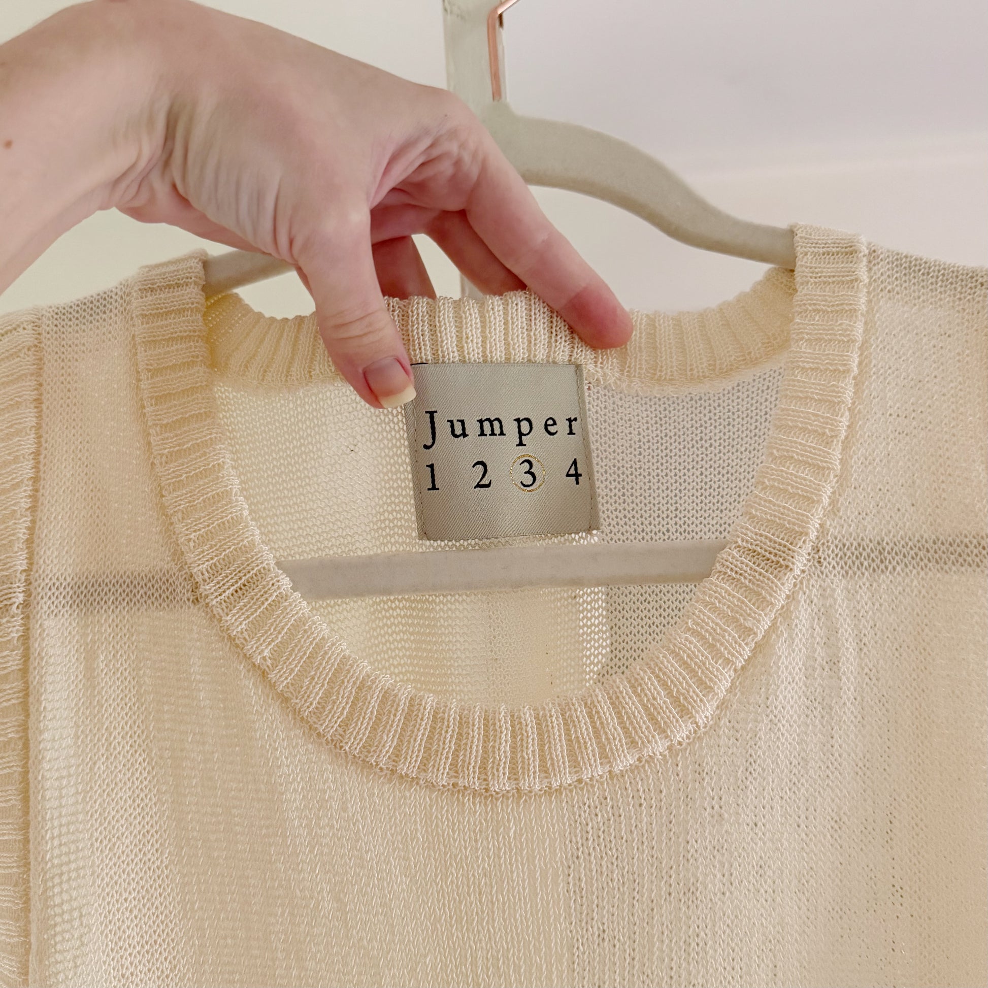 Jumper 1234 Linen Cotton Knit Sweater Vest Tank in Dawn Size 3