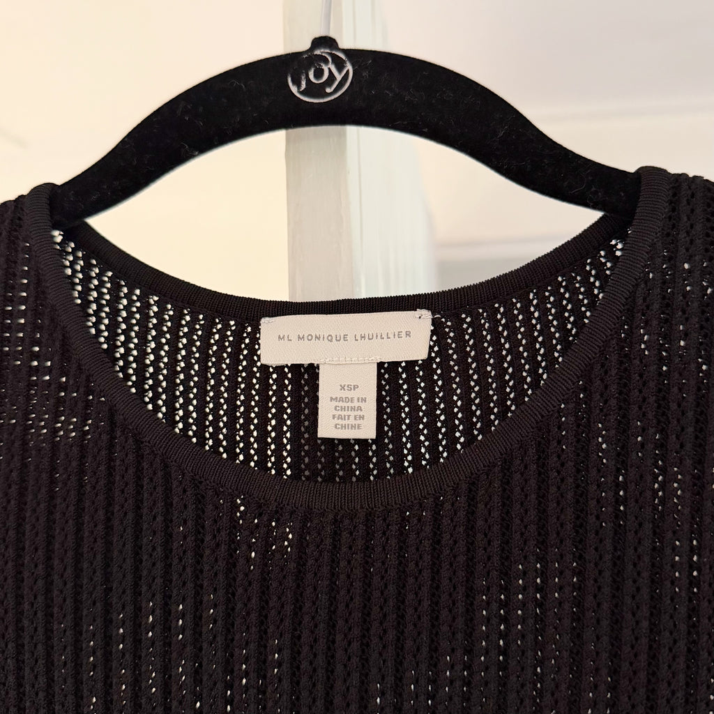 ML Monique Lhuillier Sona Knit Contrast Trim Mini Dress Size XSP