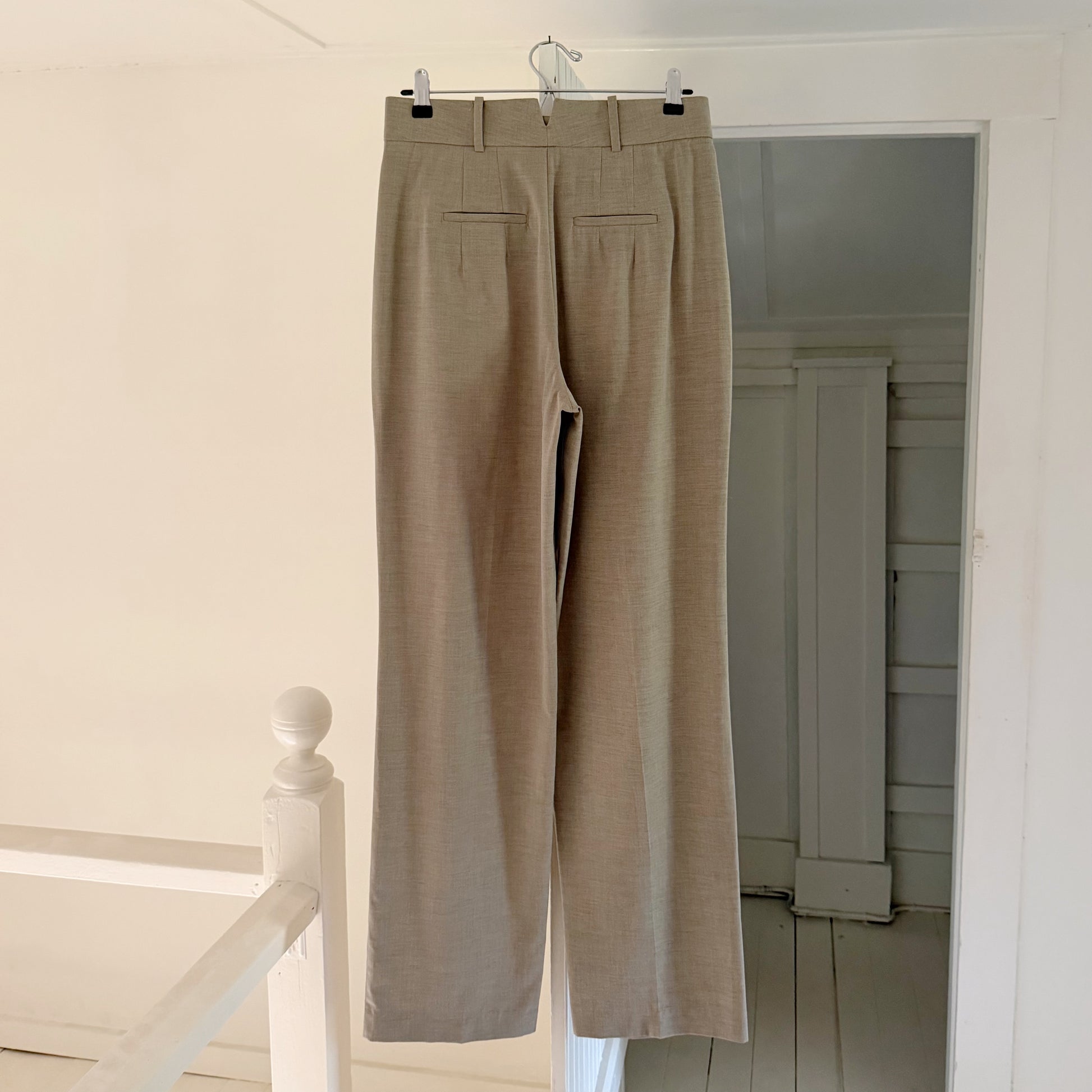 The Frankie Shop Gelso Pleated Trousers in Taupe Melange NWT Size S