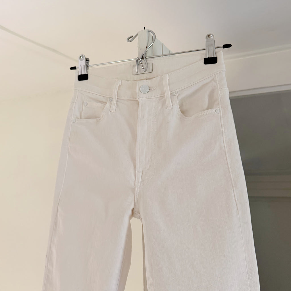 Mother The Stunner Zip Bunny Snip Capri Jeans Fairest Of Them All Size 24