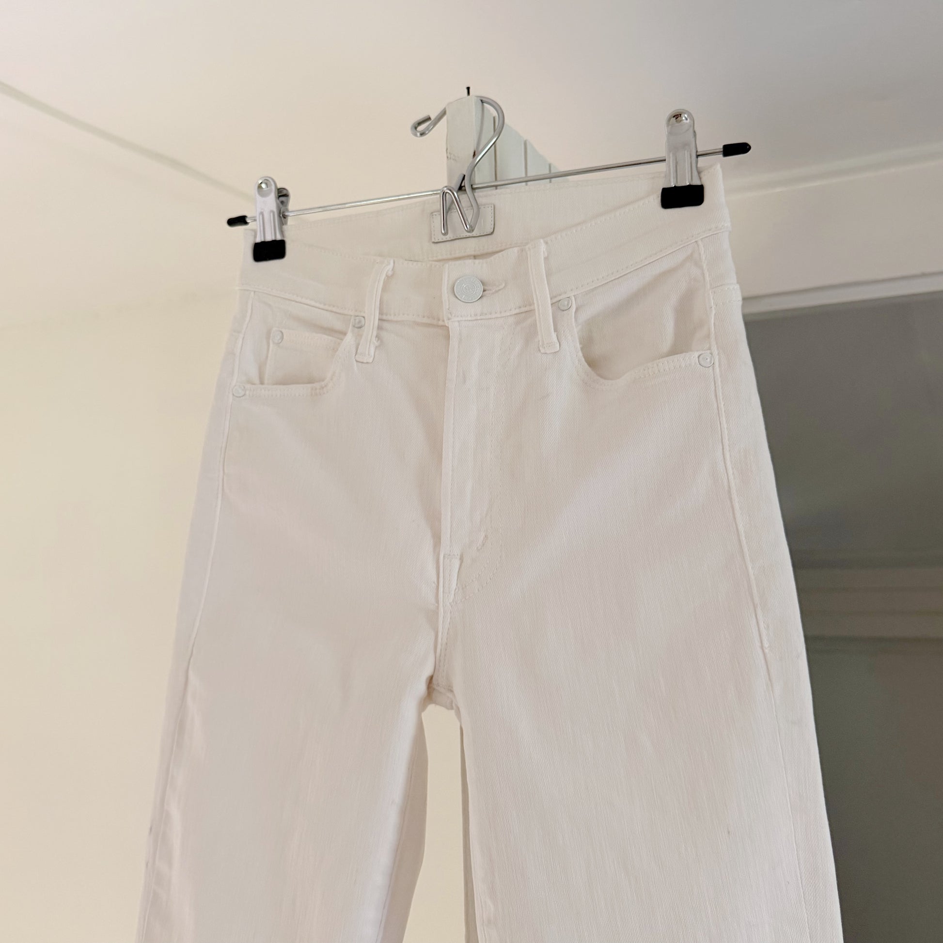 Mother The Stunner Zip Bunny Snip Capri Jeans Fairest Of Them All Size 24