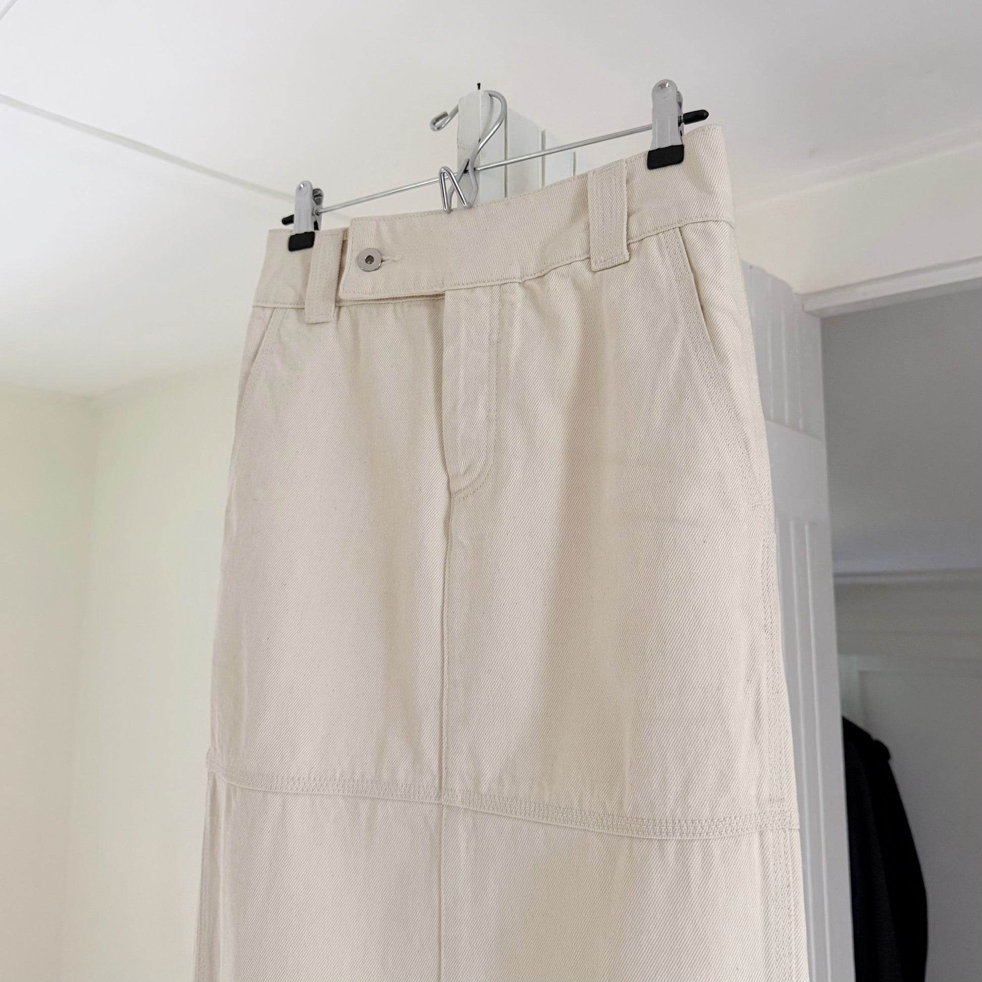 Helsa Canvas Maxi Skirt in Ecru Size XS