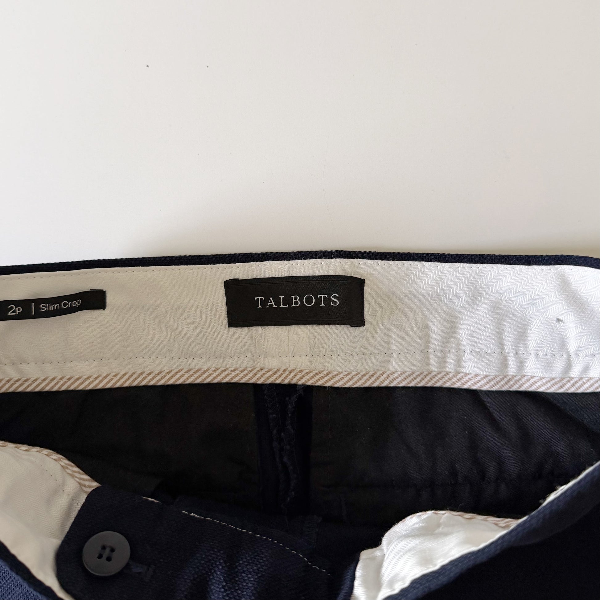 Talbots Slim Crop Capri Pants in Indigo Blue Size 2P